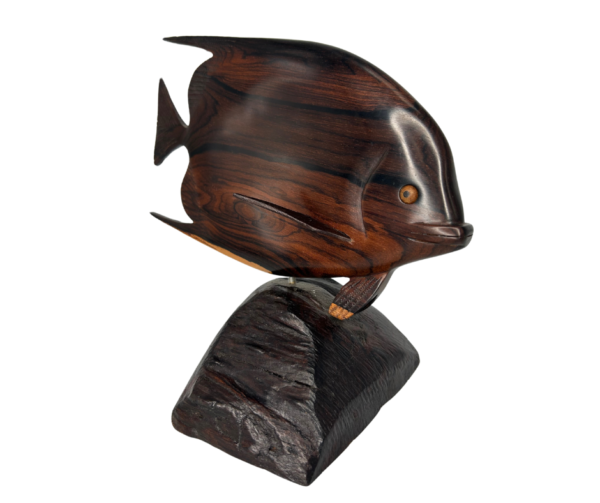 Hand-Carved Angelfish from Belize – Zero Cote Wood - Image 2