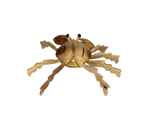 Large Hand-Carved Wooden Crab - Image 2