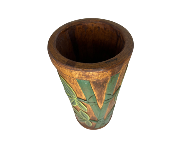 Tropical Wood Carved Umbrella Stand - Image 2