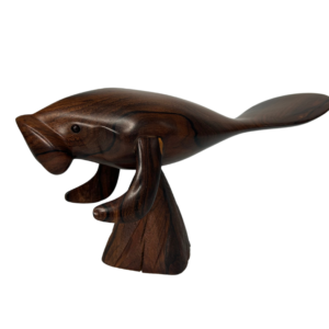Zero Wood Cote Carved Manatee from Belize