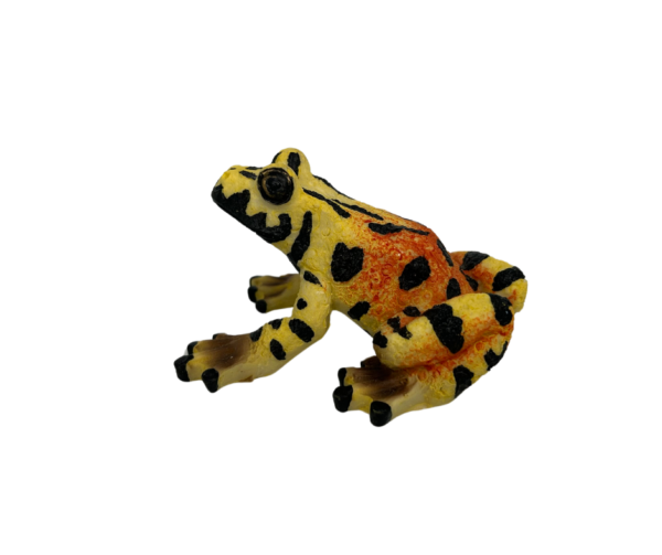 Small Resin Tree Frog in Yellow with Black Spots - Image 2