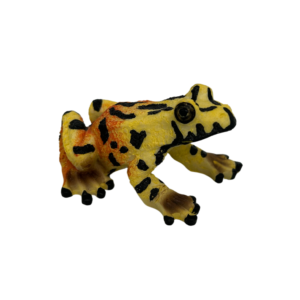 Small Resin Tree Frog in Yellow with Black Spots
