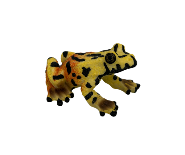 Small Resin Tree Frog in Yellow with Black Spots