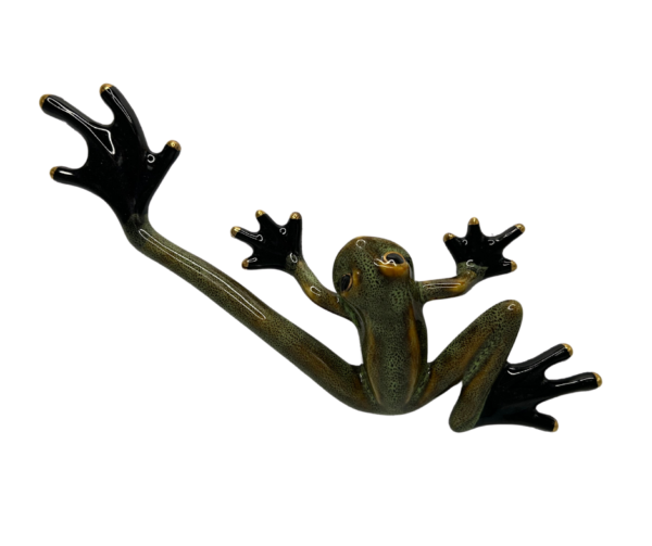 Olive Green Ceramic Frog - Image 5