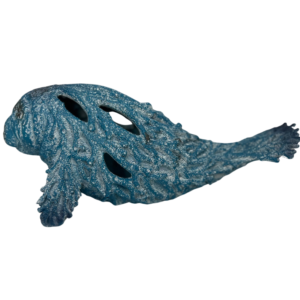 Coastal Blue Coral Manatee Sculpture