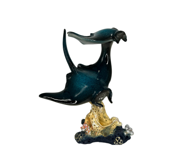 Double Blue Stingray Tabletop Decor