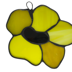 Small Yellow Flower Stained Glass