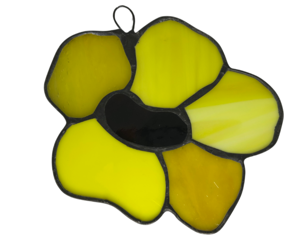 Small Yellow Flower Stained Glass