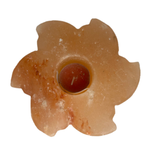 Flower-Shaped Tealight Salt Lamp
