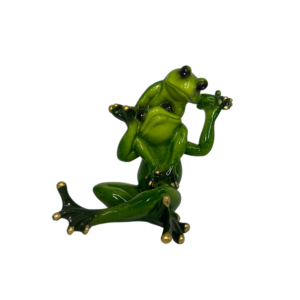 Parent Frog with Child Figurine