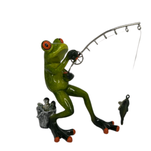 Fishing Frog Tabletop Decor