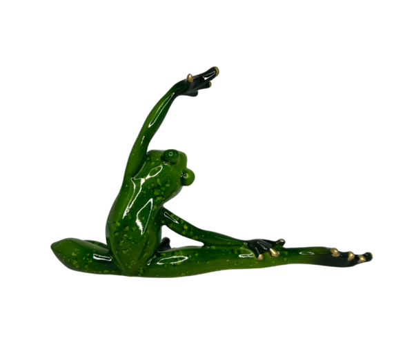 Green Yoga Frog Tabletop Decor - Image 2