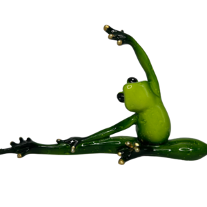 Green Yoga Frog Tabletop Decor