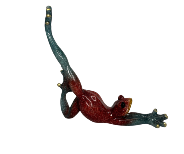Yoga Frog in Air Pose Figurine - Image 2