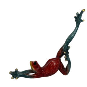 Yoga Frog in Air Pose Figurine