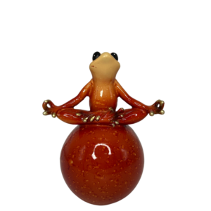 Red Frog on Ball Tabletop Decor