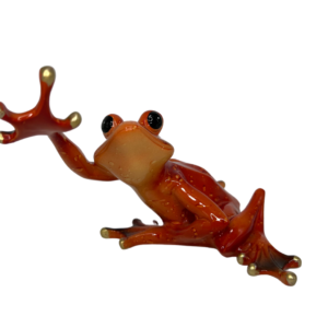 Reaching Orange Frog Tabletop Decor