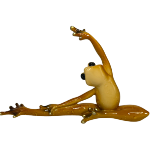 Yellow Yoga Frog Tabletop Decor