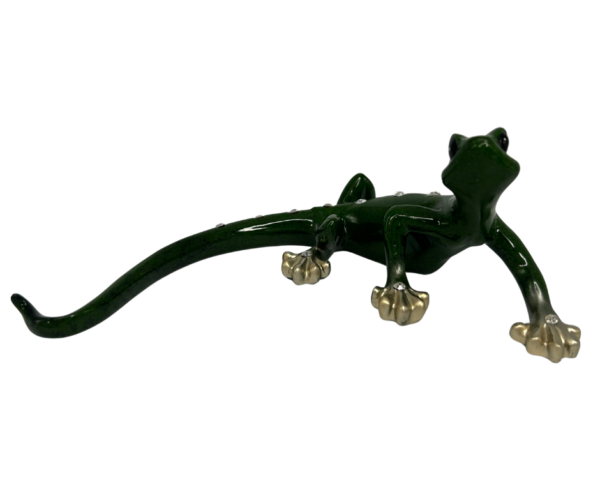 Green Lizard with Dazzling Jewels