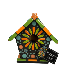 Colorful Mosaic Bird House by Peace River Mosaics