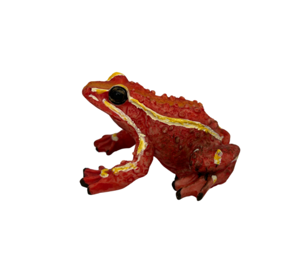 Small Resin Tree Frog in Red and Yellow - Image 2