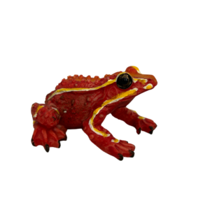 Small Resin Tree Frog in Red and Yellow