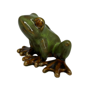 Small Green Frog Ceramic Decor