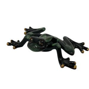 Small Ceramic Frog with Green Spots