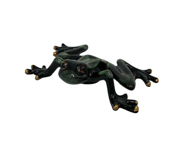 Small Ceramic Frog with Green Spots