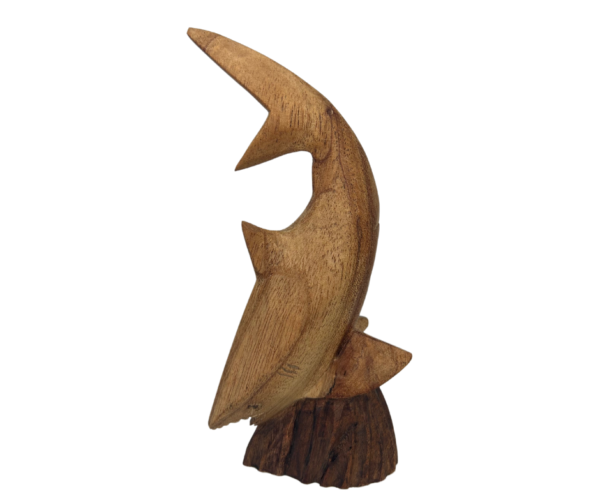 Hand-Carved Mango Wood Shark - Image 2