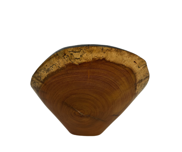 Cedar Carved Bowl with Wavy Edge - Image 3