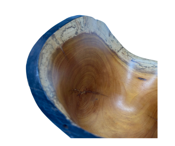 Cedar Carved Bowl with Wavy Edge - Image 2