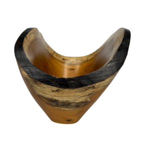 Cedar Carved Bowl with Wavy Edge
