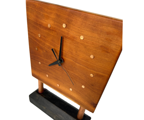 Wood and Copper Table Clock - Image 2