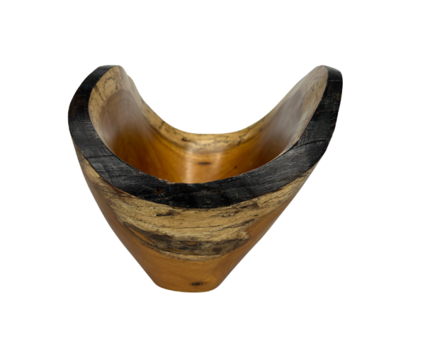 Cedar Carved Bowl with Wavy Edge