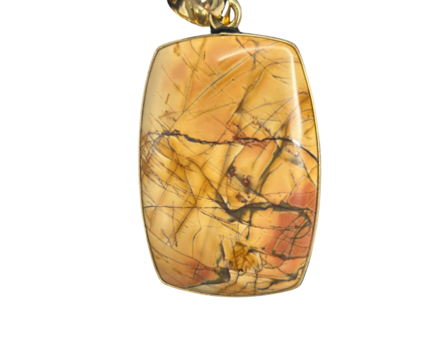 Charles Albert Jasper Stone Pendant Rounded Rectangle - Image 3