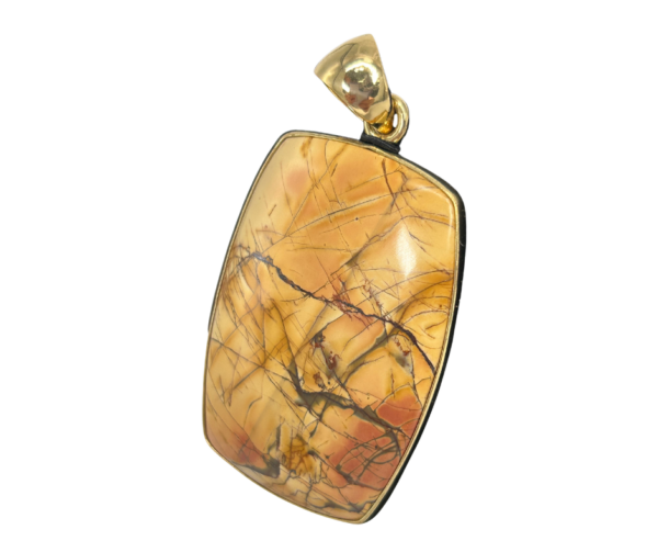 Charles Albert Jasper Stone Pendant Rounded Rectangle - Image 4