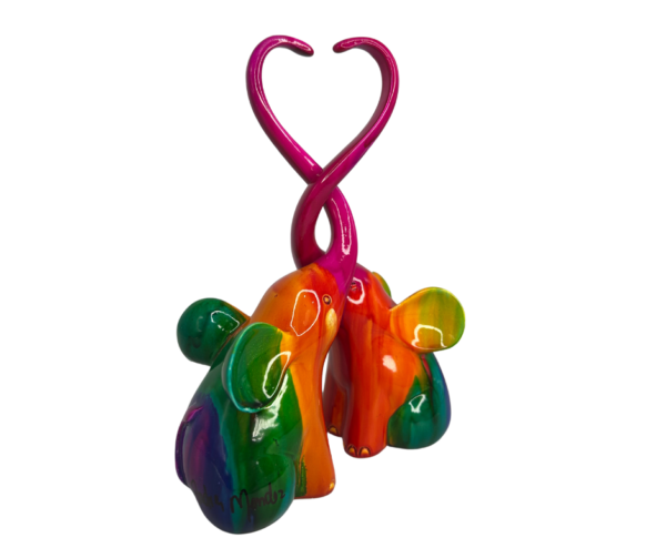 Heart-Shaped Trunk Elephant Statue - Image 2