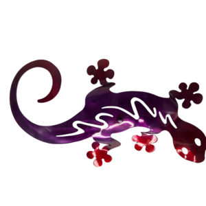 Purple and Red Lizard Wall Décor