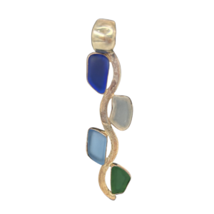 Charles Albert Sterling Silver and Sea Glass Pendant