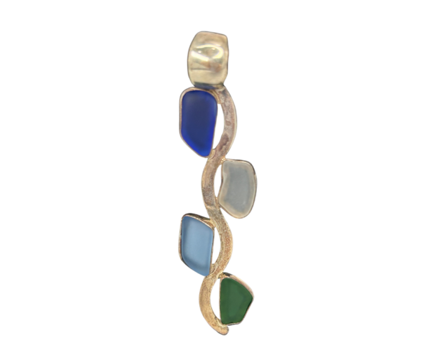 Charles Albert Sterling Silver and Sea Glass Pendant