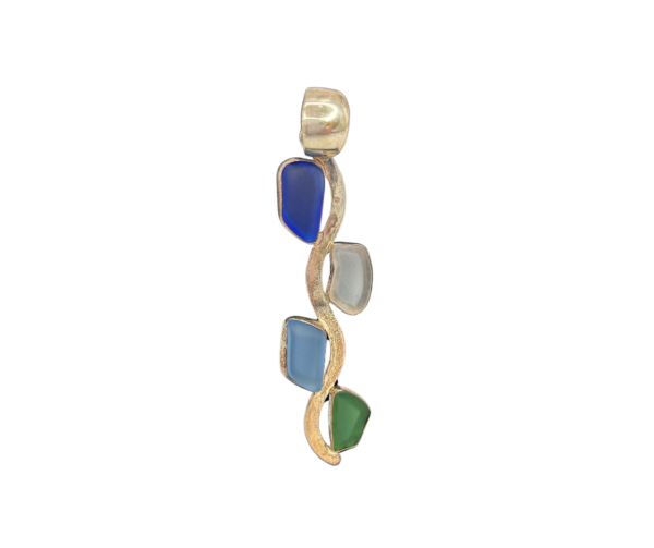 Charles Albert Sterling Silver and Sea Glass Pendant - Image 3