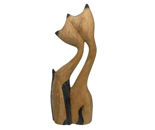 Wooden Carved Siamese Cats - Image 2