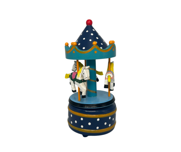 Dark Blue Handmade Mini Carousel - Image 2