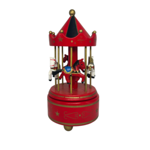 Red and Black Handmade Mini Carousel