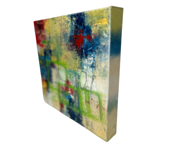 Abstract Color Multimedia Painting by Local Artist Gina Battle (Unsigned) - Image 2