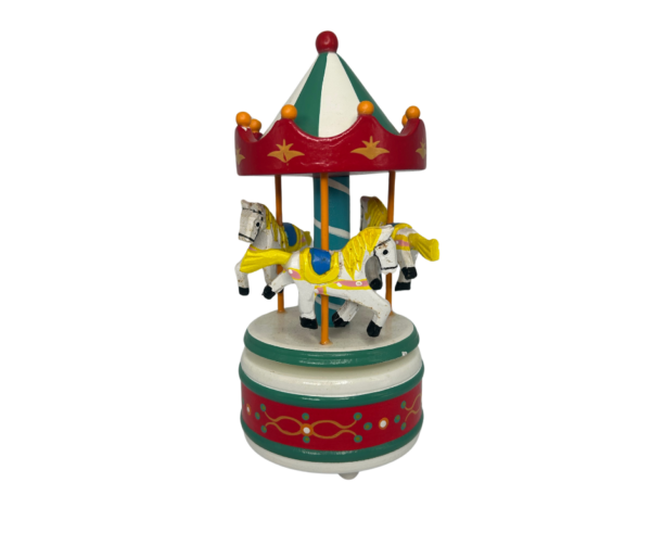 Red and Green Handmade Mini Carousel