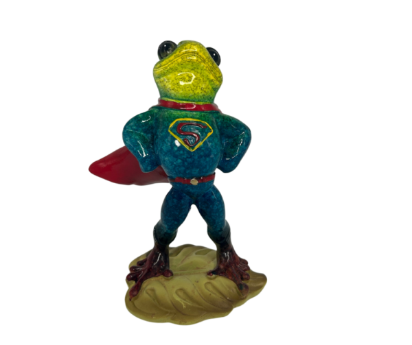 Resin Superman Frog Figurine
