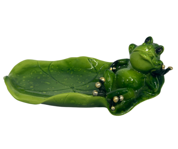 Frog on Lily Pad Poly Resin Dish
