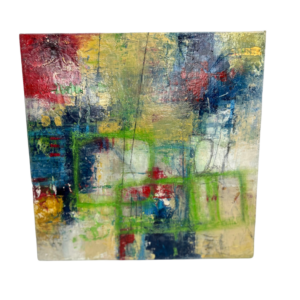Abstract Color Multimedia Painting by Local Artist Gina Battle (Unsigned)